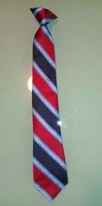 Red White Blue Clip-on Mens Tie